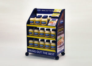 Hellman’s Deli Bunker Display. Unilever’s brand of Hellman’s mayonnaise was merchandising on this bunker merchandising rack so the grocery stores can move this display throughout stores and provide additional sales.